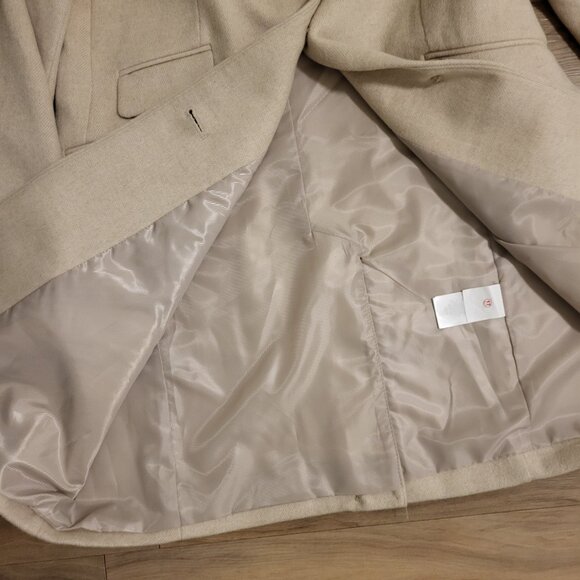 Ralph Lauren Women's Natural Wool Blend Reefer Coat Size 8 - Picture 8 of 9